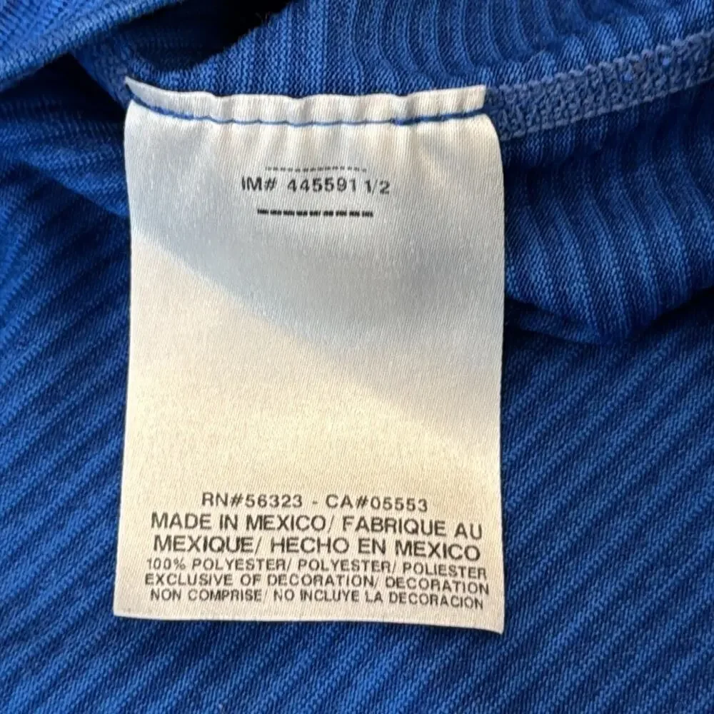 Nike Men's Dri-Fit Touch Hooded Long Sleeve Royal Blue Shirt Size L